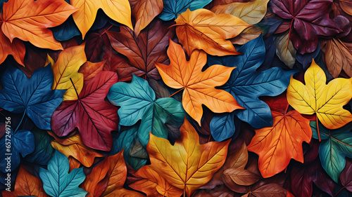 Autumn, maple leaves colored as texture and background