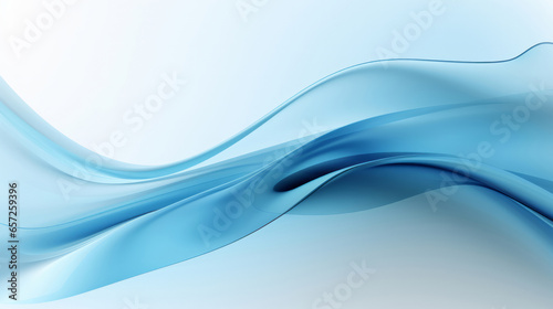 Transparent flowing waveform on white background. Abstract concept. © AllistairBot/Peopleimages - AI