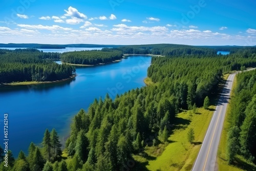 Forested Road By the Blue