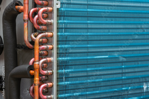 Air handling unit heat exchanger close-up