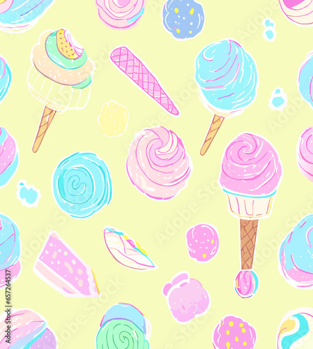ice cream seamless pattern