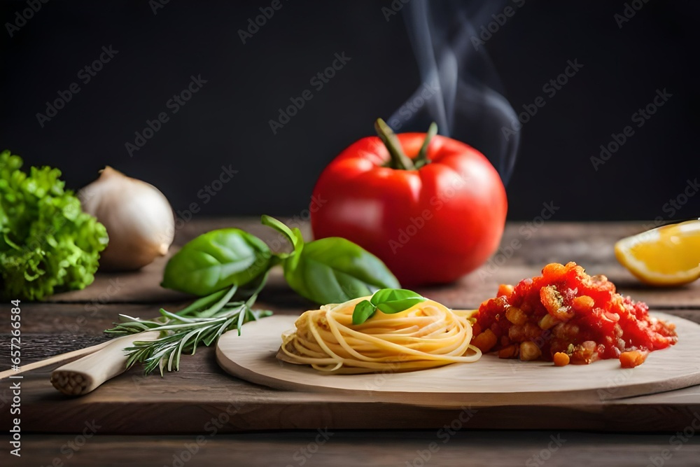 pasta and vegetables