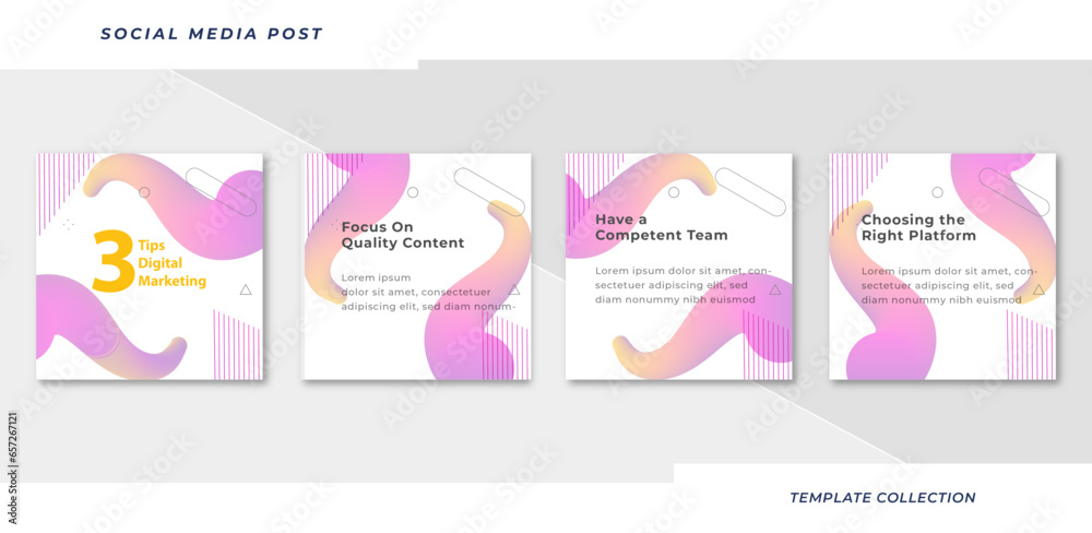 Tips for social media background design collection banner template
