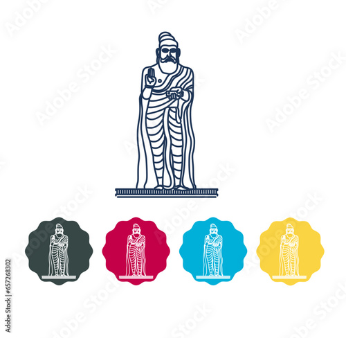 Thiruvalluvar Statue - Kanyakumari - Stock Icon