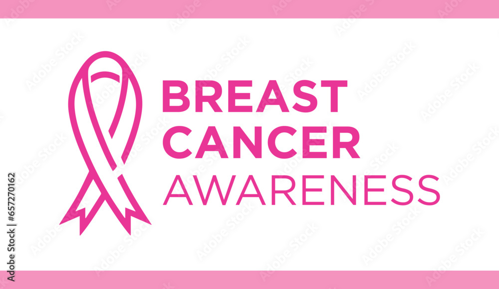 pink ribbon, breast cancer awareness logo , symbol or sign on white, vector icon illustration