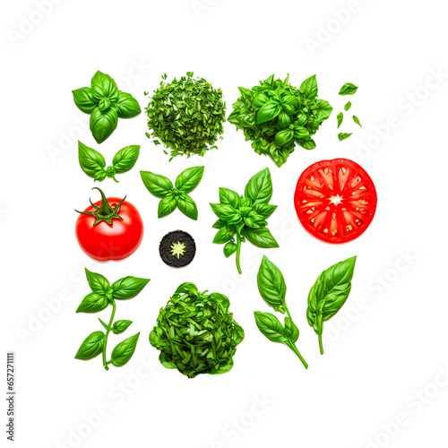 set of fresh vegetables isolated on white, png transparent background