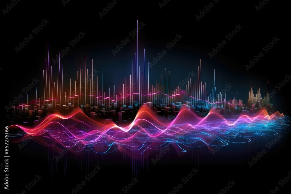 Sound waves propagate through air, transmitting melodies and messages.