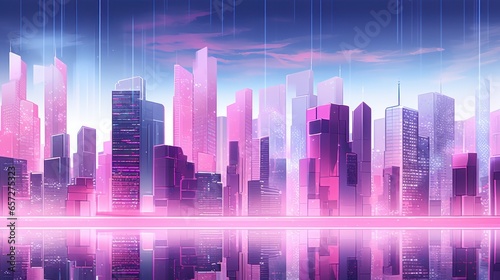 abstract city skyline. Generative AI