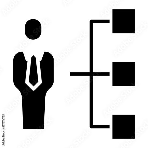 Solid Business Boss structure icon