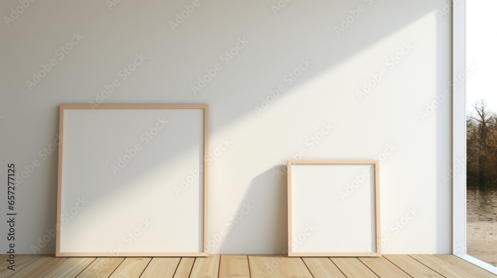 Fototapeta premium empty room with floor. Generative AI 