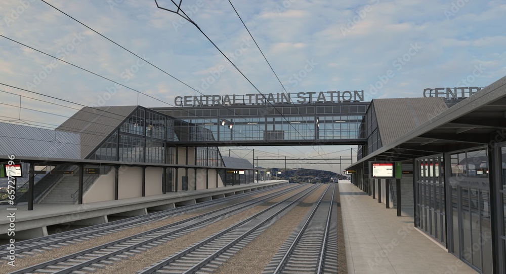 Fototapeta premium railway station