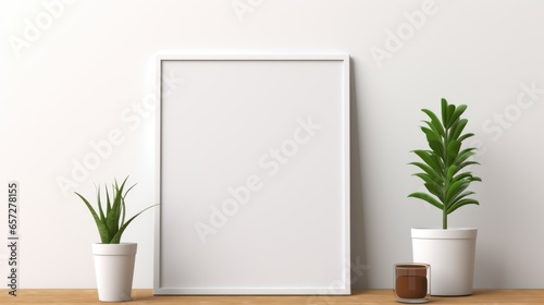 frame on the wall. Generative AI 
