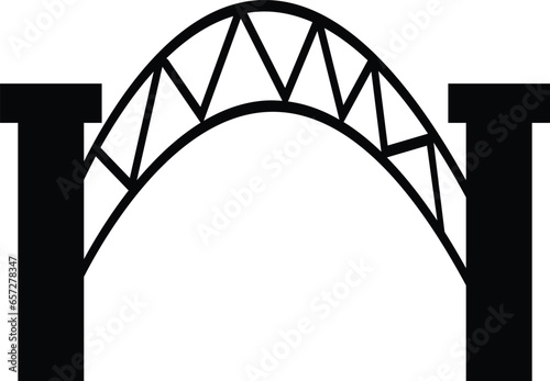 Bridge, icon set. Various bridges, linear icons. isolated on white background