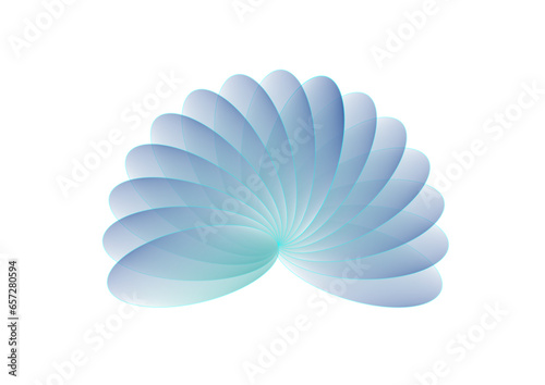 blaue grafik aus f  cherartig gestapelten ellipsen  modernes design  