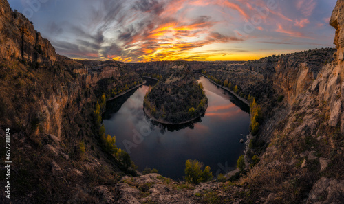 Atardecer en las Hoces del Duraton photo