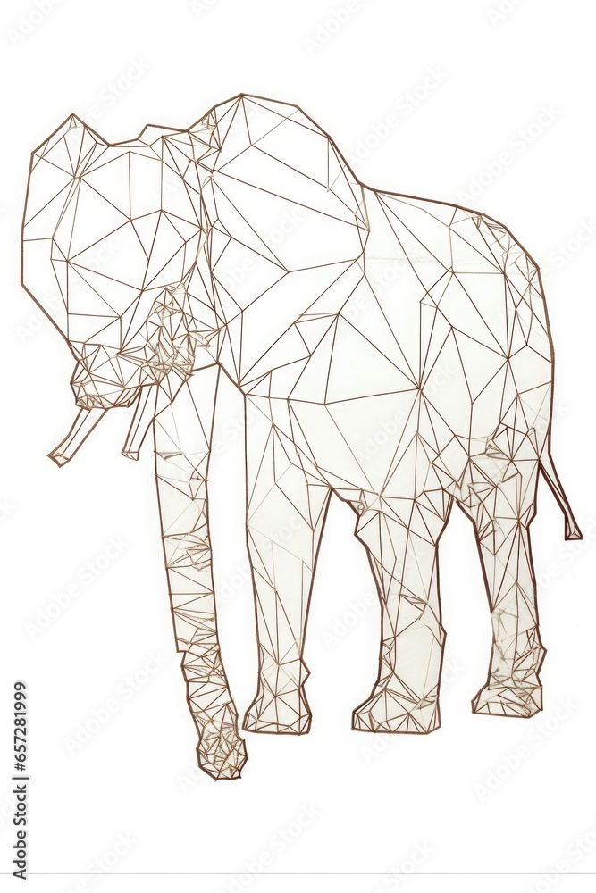 Explore modern abstract art with a creative geometric design. An origami-inspired elephant head mosaic, blending nature and low-poly style, showcases the beauty of wildlife Explore modern abstract art with a creative geometric design. An origami-inspired elephant head mosaic, blending nature and low-poly style, showcases the beauty of wildlife