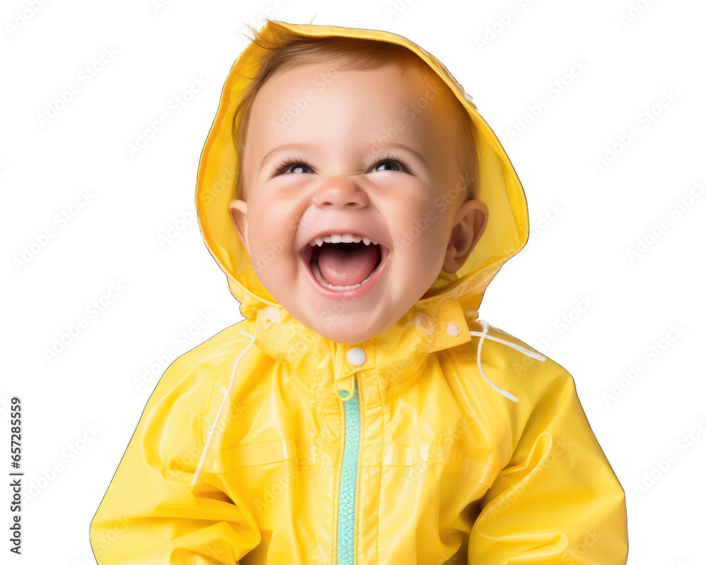 Happy Baby in Vibrant Clothing - Transparent Isolation Happy Baby in Vibrant Clothing - Transparent Isolation
