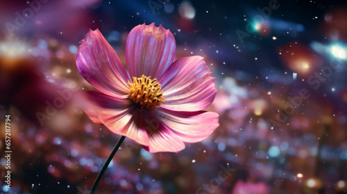 A pink flower with a blurry background © cac_tus