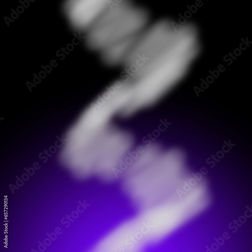 Abstract smoke with purple glow against black