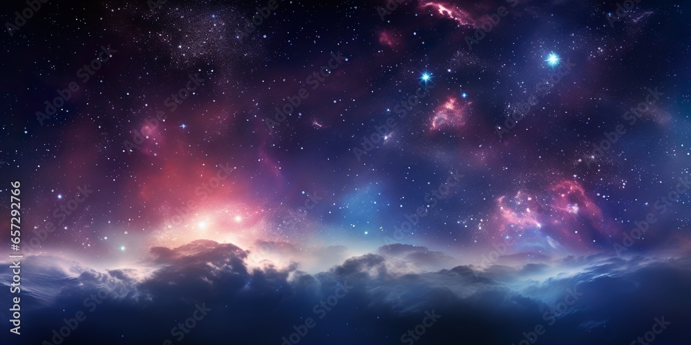 Night sky - Universe filled with stars, nebula and galaxy Night sky - Universe filled with stars, nebula and galaxy