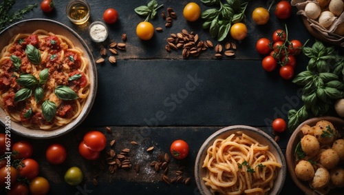 Italian food, pasta background