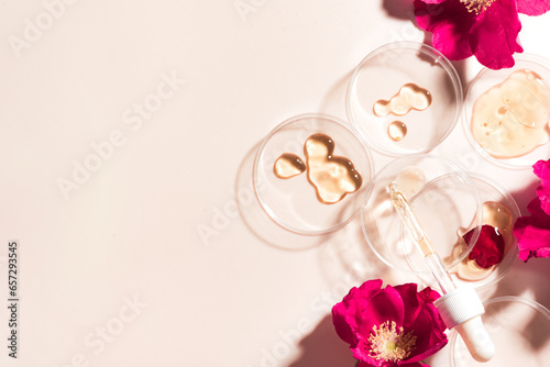 Narutal cosmetic gel swathes and flowers photo