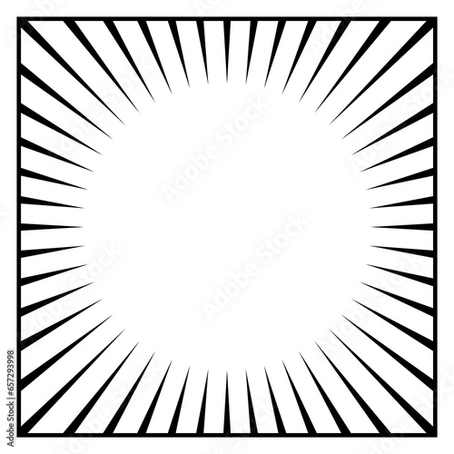 A speed lines borders inspired by manga illustration effects. 