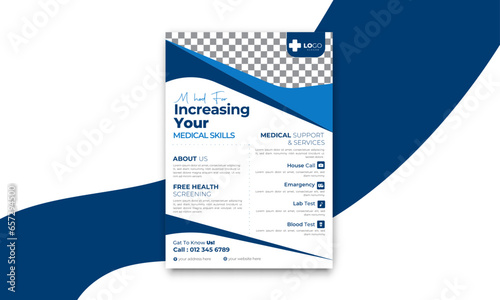 Medical Flyer Modern Medical Healthcare Flyer Poster Layout photo