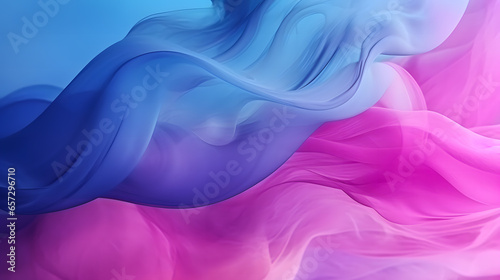Un dégradé bleu et rose avec des patterns de fumée. 