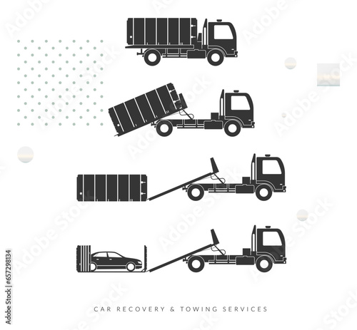 Secure Car Towing - Road Side Recovery Services  - Stock Icon