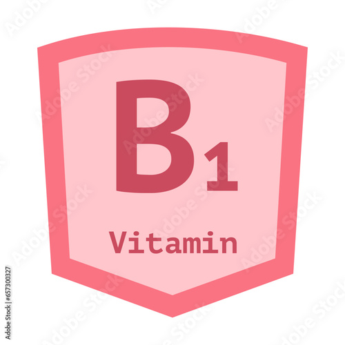 Vitamin B1 vector isolated on white background 10 eps