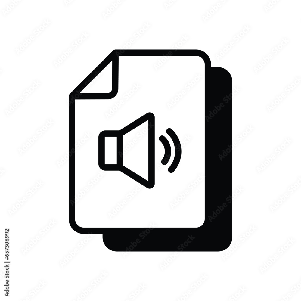 Audio File icon vector stock illustration Audio File icon vector stock illustration