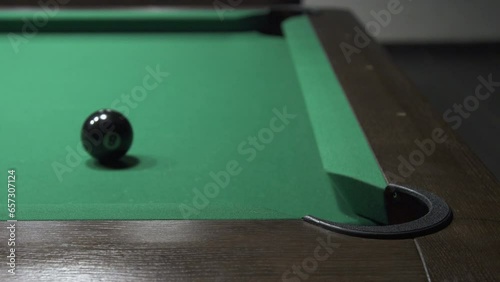 Start Playing in snooker billiard. Begining and ending Sequence photo