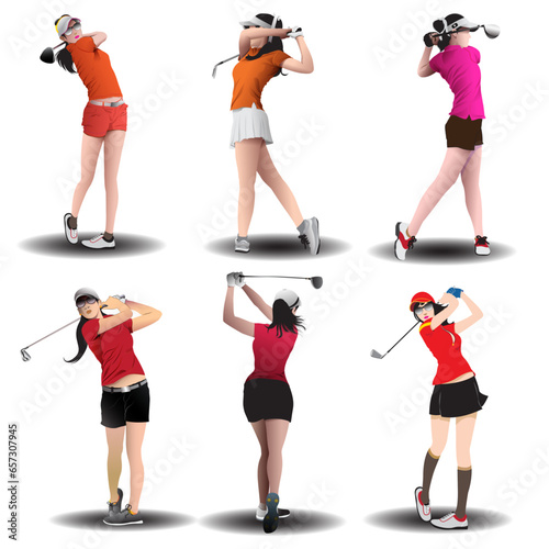 Female golfer's style