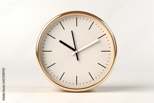 A wall clock isolated on a white background
