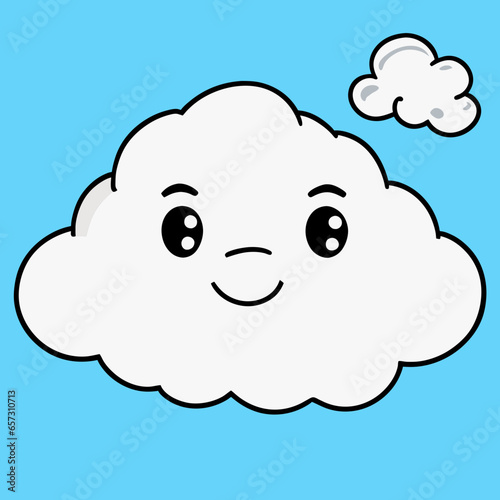 Cute Weather Cloud Emoji Illustration