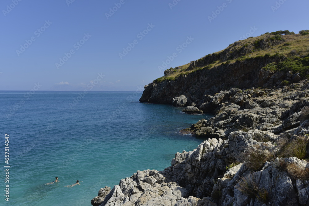 Cala Capreria in Riserva Zingaro Sicily Cliffs Cala Capreria in Riserva Zingaro Sicily Cliffs