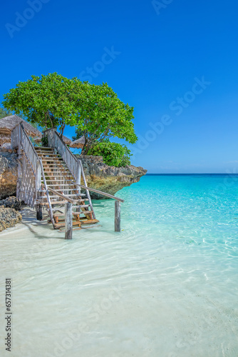 Sand and ocean at Zanzibar beach