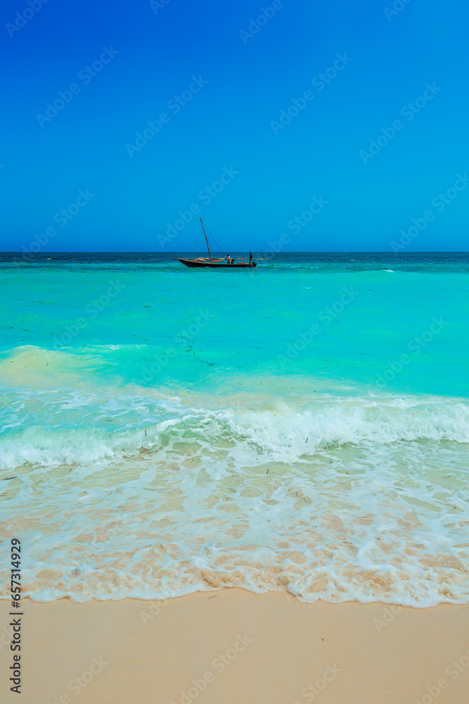 Sand and ocean at Zanzibar beach