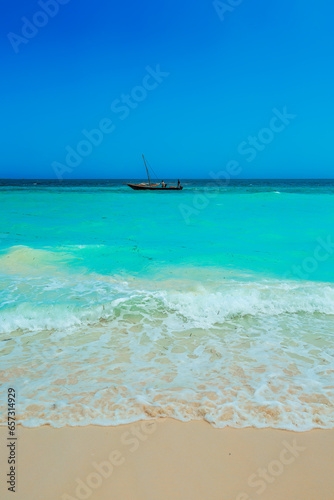 Sand and ocean at Zanzibar beach