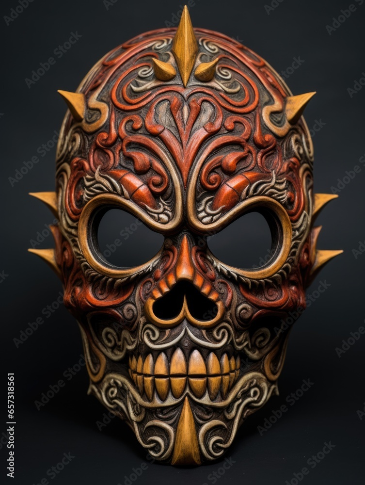 Naklejka premium halloween carnival skull mask 