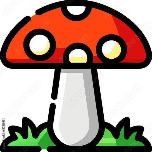 vector mushroom svg icon illustration, game design asset