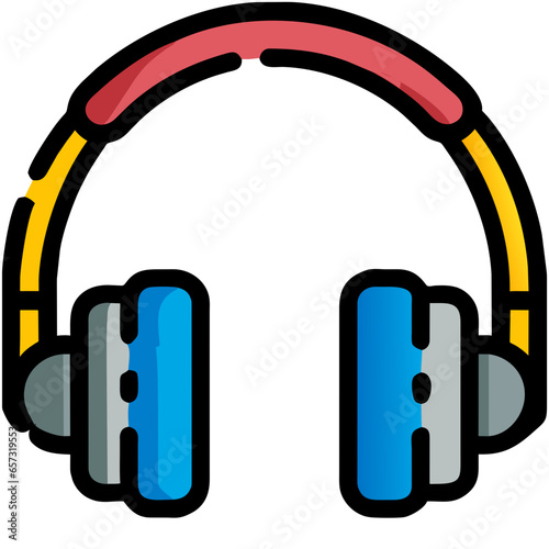 vector headphones svg icon illustration