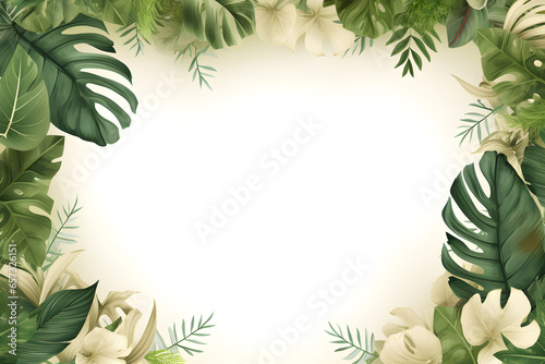 Hintergrund mit tropischen Blättern