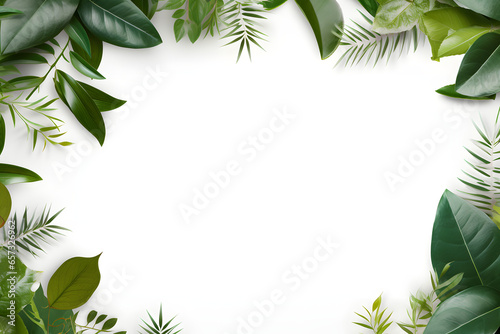 Hintergrund mit tropischen Blättern photo
