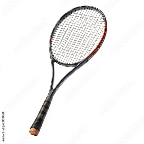 Squash racquet isolated on transparent background. Concept of game.