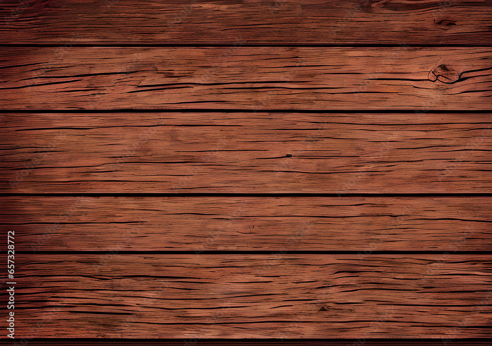 Naklejka premium Wood board texture, grunge style wood panel, Generative AI