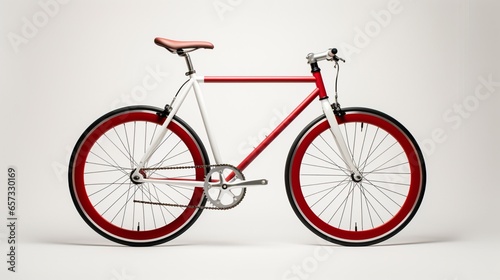 a miniature fixed gear bike with a minimalist design, a single-speed drivetrain, and details for the pedals and handlebars.