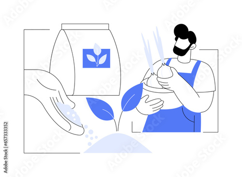 Biofertilizers abstract concept vector illustration.