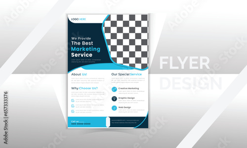 informational business flyer design template